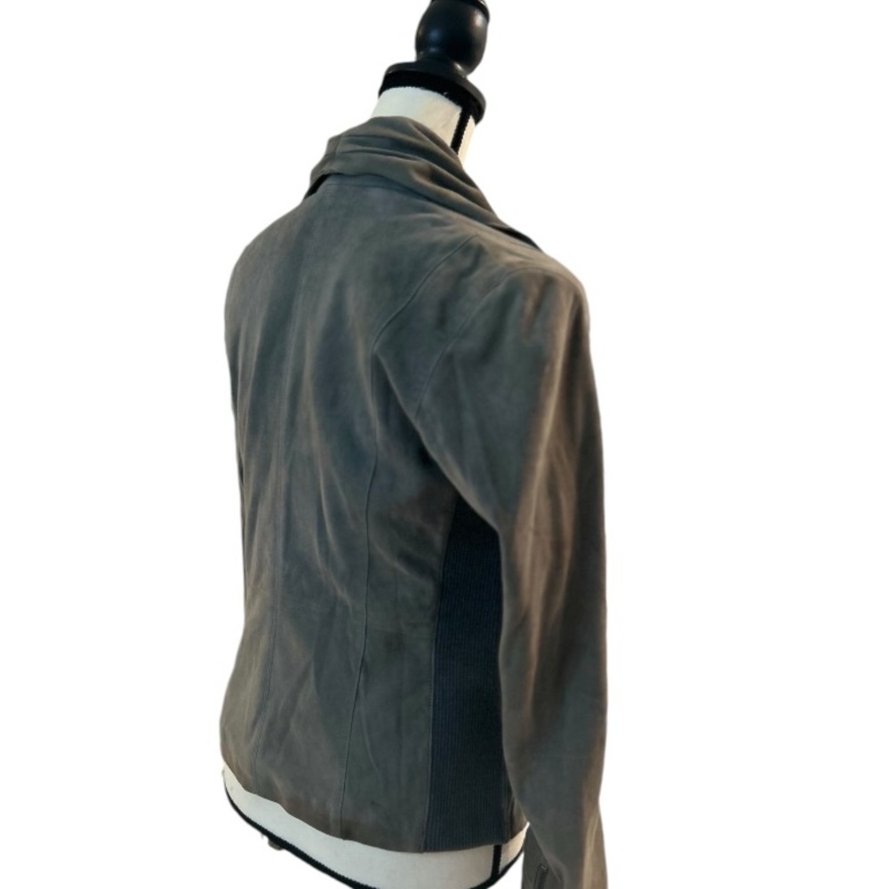 Vince Suede Gray Jacket Medium - image 7
